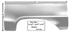1966-76 Ford Bronco Quarter Skin Lower W/wtp Lh New. Price: $127.64.