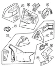 Genuine Mopar Wheelhouse Panel Left 4814843AF New. Price: $156.54.