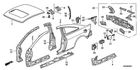 Genuine Honda Stiffener Panel (outer) 63108-SDN-A00ZZ New. Price: $101.75.