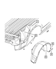 Genuine Mopar Wheelhouse Shield Right 68055648AB New. Price: $104.30.