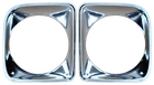 67-68 Chevrolet P/u, Suburban And Panel H/l Bezel Set (2PC) Bright Anodized New. Price: $186.00.
