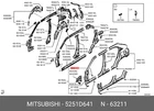 Genuine Oe Extensionqtr Panel 5251D641 For Mitsubishi 5251-D641 Neu. Price: $33.96.