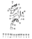 Genuine Mopar Wheelhouse Shield Right 68443468AD New. Price: $66.03.