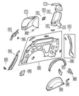 Genuine Mopar 2001-2005 Dodge Grand Caravan Rear Quarter Inner Panel 4860616AC New. Price: $44.54.