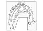 Genuine Honda Quarter Panel Splash Shield 74550-T43-000 New. Price: $70.61.