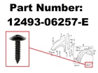 8 Fender Liner/mud Guard Screws! Fits Hyundai Santa Tucson Etc 12493-06257-E New. Price: $12.00.
