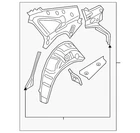 Genuine Volkswagen Inner Panel Assembly 17A-809-603-A New. Price: $612.92.