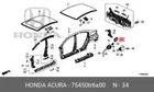 Genuine Oe Register Assembly Instrument Panel 75450TR6A00 For Honda 75450-TR6A00 Neu. Price: $60.83.