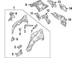Genuine Nissan Quarter Panel Bracket 765D0-7BA0A New. Price: $20.01.