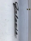 1959 Ford Galaxie Quarter Panel Nameplate Script Emblem Used. Price: $20.00.