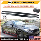 Carbon Style Side Skirts For 14-20 Bmw F32 F33 F36 430I M4 Sport Extension Lip New. Price: $121.15.