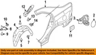 Ford Oem 10-12 Fusion Quarter Panel Components-wheelhouse Liner 9E5Z5428371A New. Price: $367.99.