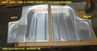 1949,1950,1951 Ford Trunk Floor Main Panels #49PR. Left Right Set. Ems Auto New. Price: $425.00.