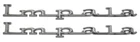 1967 Chevy Impala Rear 1/4 Quarter Panel Chrome Scripts Emblems Pair New. Price: $86.95.