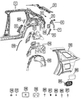 Genuine Mopar Quarter Panel Extension Right 68589292AA New. Price: $234.74.
