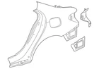 Genuine Mercedes-benz Quarter Panel 177-630-58-02 New. Price: $1085.60.