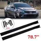 Kia Forte Koup Rio 78.7" Gloss Black Side Skirt Extention Panel Lip Body Kit New. Price: $44.64.