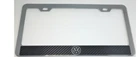 Chrome Metal Volkswagen Carbon Fiber Style License Plate Frame New. Price: $15.99.