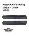 1968-1972 Corvette Nose Panel Bonding Strip Outer Set Fiberglass New. Price: $75.00.