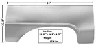 1966-77 Bronco Quarter Skin Lower Rh New. Price: $151.38.