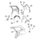 For Dodge Journey 2017-2020 68373042AC Rear Right Inner Quarter Panel New. Price: $2430.41.