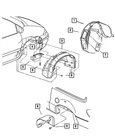 Genuine Mopar Wheelhouse Shield Left 4857429AB New. Price: $58.08.