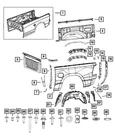 Genuine Mopar Wheelhouse Bracket Right 68365743AA New. Price: $23.52.