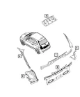 Genuine Mopar Roof Rear Header 68655974AA New. Price: $44.35.