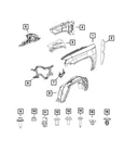 Genuine Mopar Wheelhouse Shield Left 68079537AA New. Price: $138.17.