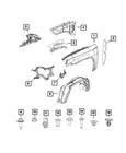 Genuine Mopar Wheelhouse Shield Right 68079536AA New. Price: $157.30.