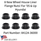 8 New Wheel House Liner Nuts! For Hyundai Elantra Sonata Tiburon Accent Etc. Price: $12.00.