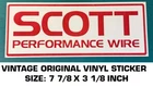 Scott Performance Wire Vintage Original Vinyl Decal Sticker - Racing Engine Used. Price: $7.04.