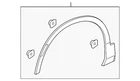 Genuine Black Front Passenger Side Wheel Opening Molding 84702926 New. Price: $174.89.
