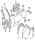 Genuine Gm Outer Wheelhouse Reinforcement 25660141 New. Price: $41.15.