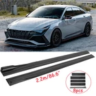 For Hyundai Elantra 86.6" Side Skirt Extension Rocker Panel Splitter Lip Glossy New. Price: $55.49.