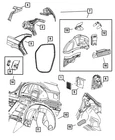 Genuine Mopar Quarter Panel Extension Right 5065734AD New. Price: $66.92.