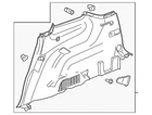 Genuine Gm Lower Quarter Trim 84961119 New. Price: $574.86.