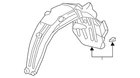Genuine Acura Quarter Panel Splash Shield 74556-TJB-A01 New. Price: $61.95.