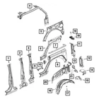 For Jeep Wrangler 21-24 Mopar 68302717AD Rear Outer Driver Side Quarter Panel New. Price: $313.53.