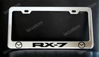 Mazda RX7 License Frame, Custom Made Of Chrome Plated Metal New. Price: $29.99.