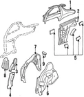 Genuine Gm Inner Quarter Panel Brace 22543919 New. Price: $11.15.