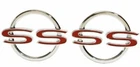 Trim Parts 2360 1964 Chevrolet Impala Ss Rear Quarter Panel Emblem Set Usa Made New. Price: $66.98.