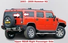 15206329 03 To 09 Hummer H2 Upper Rear Right Quarter Panel Vent Trim Grille Oem Used. Price: $44.00.