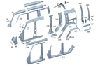 Genuine Mercedes-benz Stiffener A-pillar 465-630-80-00 New. Price: $615.00.