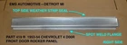 1953,1954 Chevrolet Door Sedan Front Rocker Panel #419R. Right Side. Ems New. Price: $122.00.