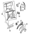 Genuine Mopar Rear Wheelhouse Panel Right 55113206AA New. Price: $24.61.