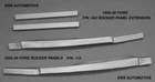 Ems 342- 1935-36 Ford Rocker Extension Pair. Panels Not Included New. Price: $64.00.