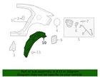 Mazda 3 Rear Left Side Quarter Wheelhouse Liner Splash Shield Oem 2019 - 2024 New. Price: $135.00.