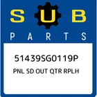 Subaru Pnl Sd Out Qtr Rplh 51439SG0119P, New Genuine Oem Part. Price: $1193.50.