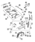 Genuine Mopar Wheelhouse Shield Right 68287922AC New. Price: $50.90.